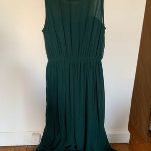 Hunter Green Midi Cocktail Dress
